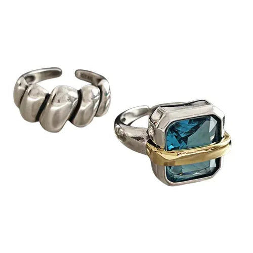 Blue Zircon Silver Ring - Sarah and Emma Portland