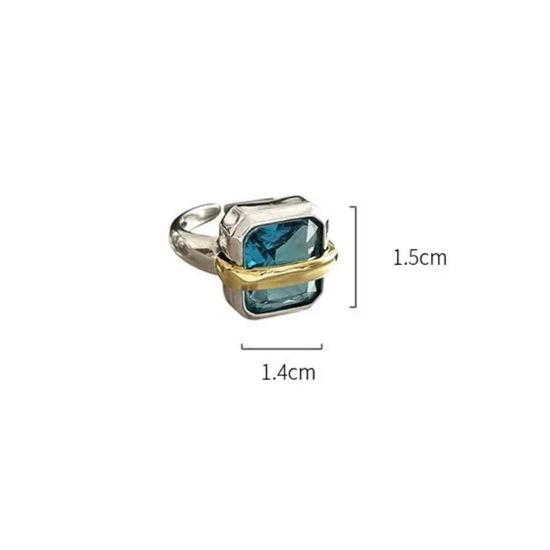 Blue Zircon Silver Ring - Sarah and Emma Portland