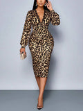 Francine™ Elegant Leopard Dress - Sarah and Emma Portland