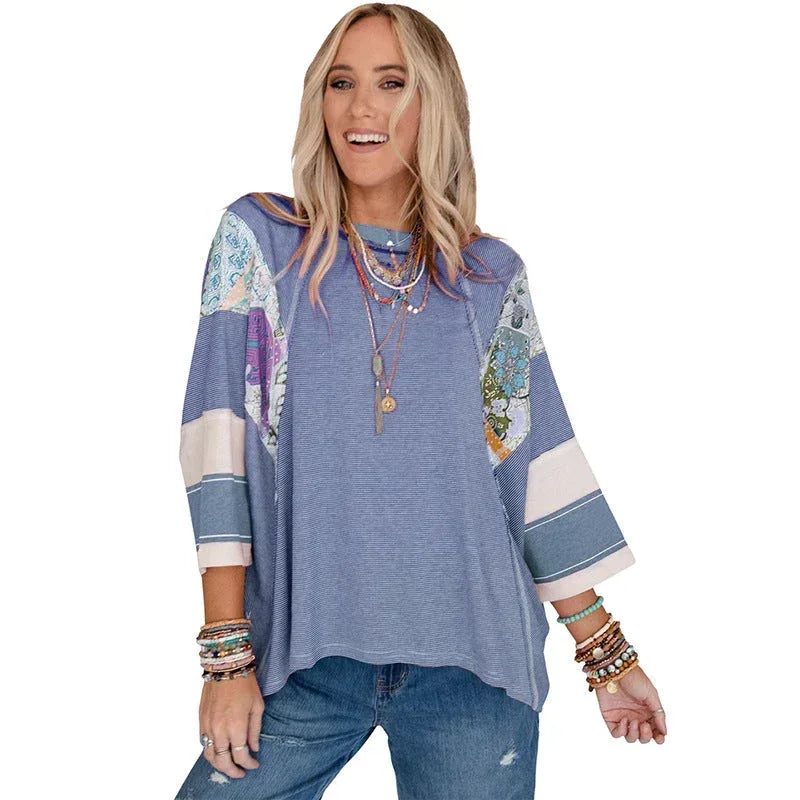 BAILEY™ – Lightweight Patchwork Batwing Top - Sarah and Emma Portland