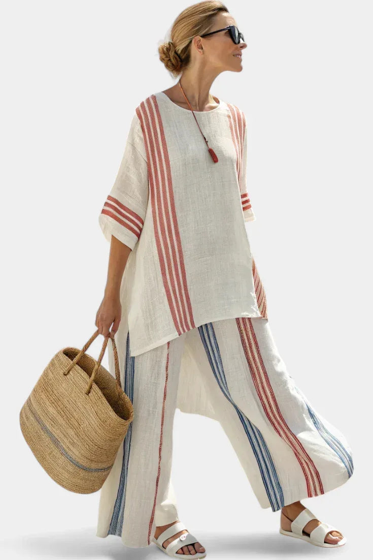 Anzaleira | Elegant Striped Set - Sarah and Emma Portland