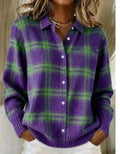 Maria™ – Soft Hoodie Blouse with Check Pattern - Sarah and Emma Portland