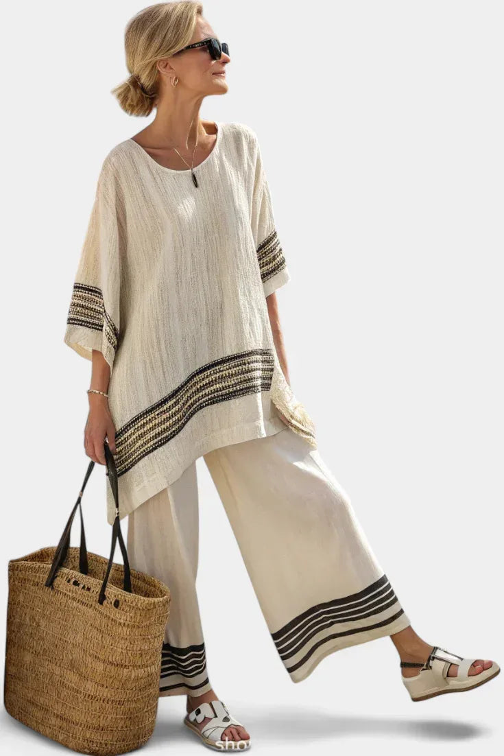 Anzaleira | Elegant Striped Set - Sarah and Emma Portland