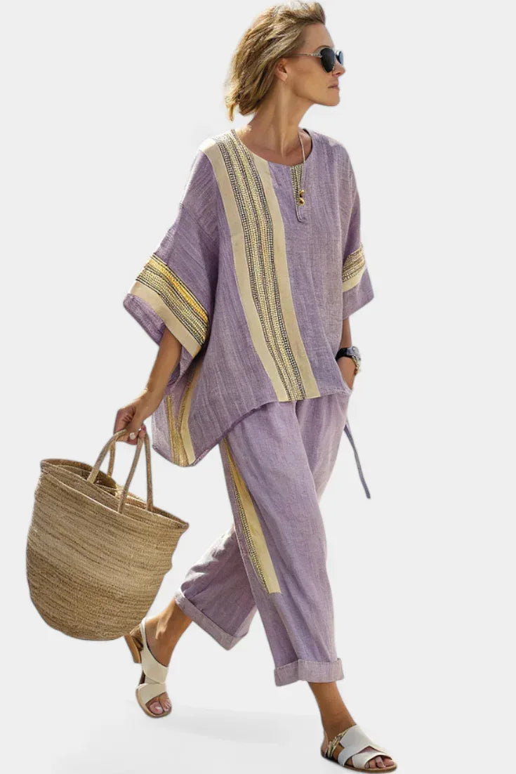 Anzaleira | Elegant Striped Set - Sarah and Emma Portland