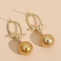 Golden Pearl Hoop Earrings - Sarah and Emma Portland