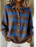 Liz™ – Soft Hoodie Blouse with Check Pattern - Sarah and Emma Portland