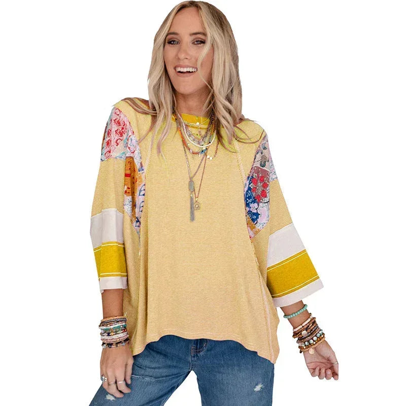 BAILEY™ – Lightweight Patchwork Batwing Top - Sarah and Emma Portland