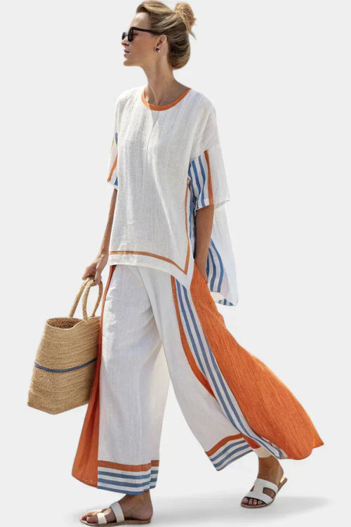 Anzaleira | Elegant Striped Set - Sarah and Emma Portland