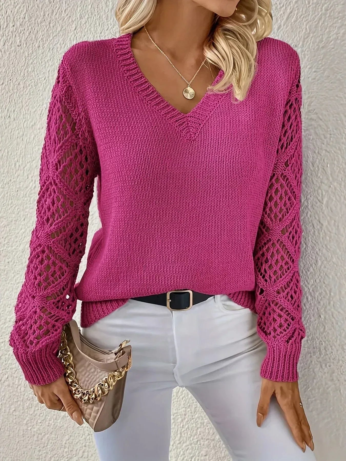 Elizabeth | Soft V-neck Sweater - Sarah and Emma Portland