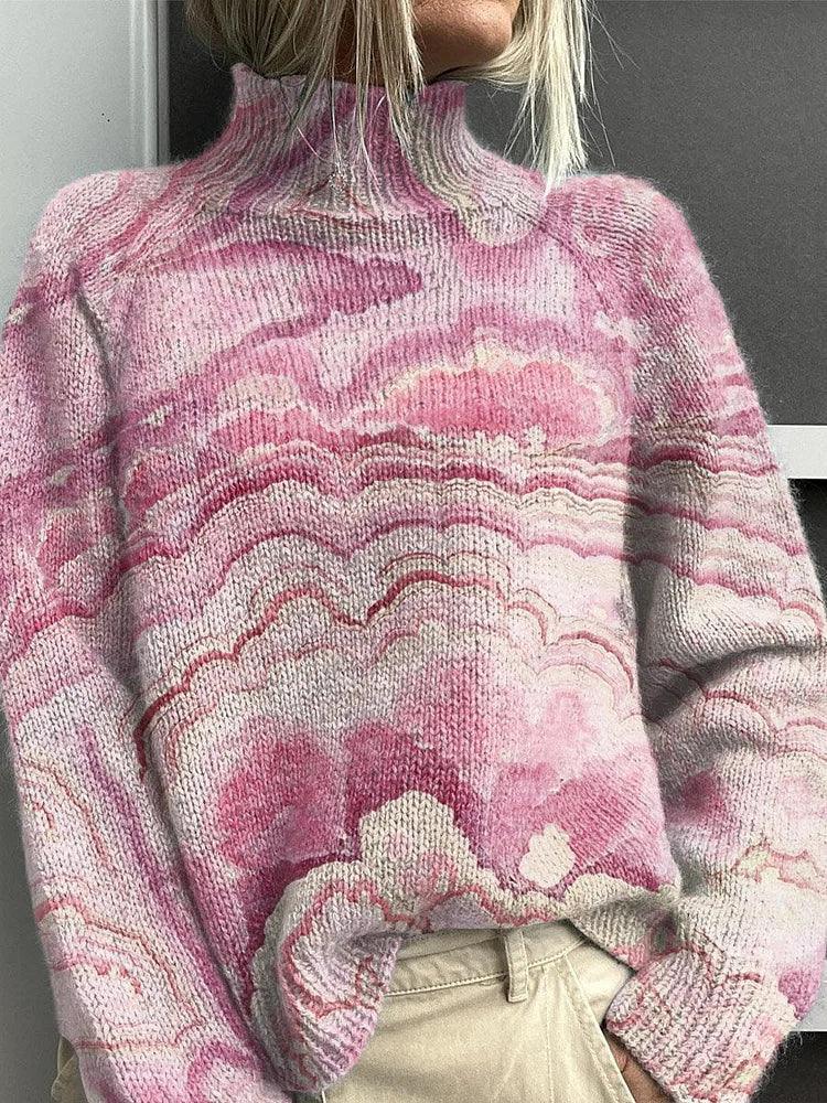 Jessie | Cozy Floral Turtleneck Sweater - Sarah and Emma Portland