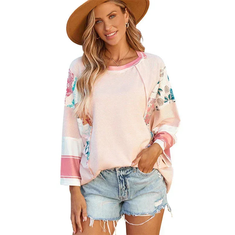 BAILEY™ – Lightweight Patchwork Batwing Top - Sarah and Emma Portland