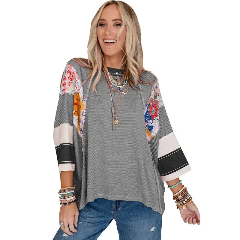 BAILEY™ – Lightweight Patchwork Batwing Top - Sarah and Emma Portland