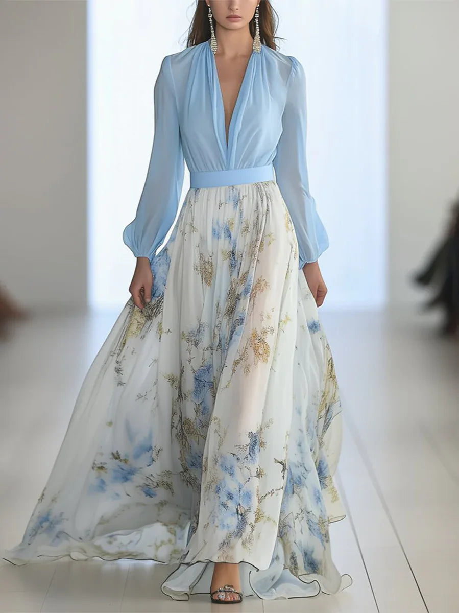 Audrey™  | Beautiful Maxi Dress with Floral Print
