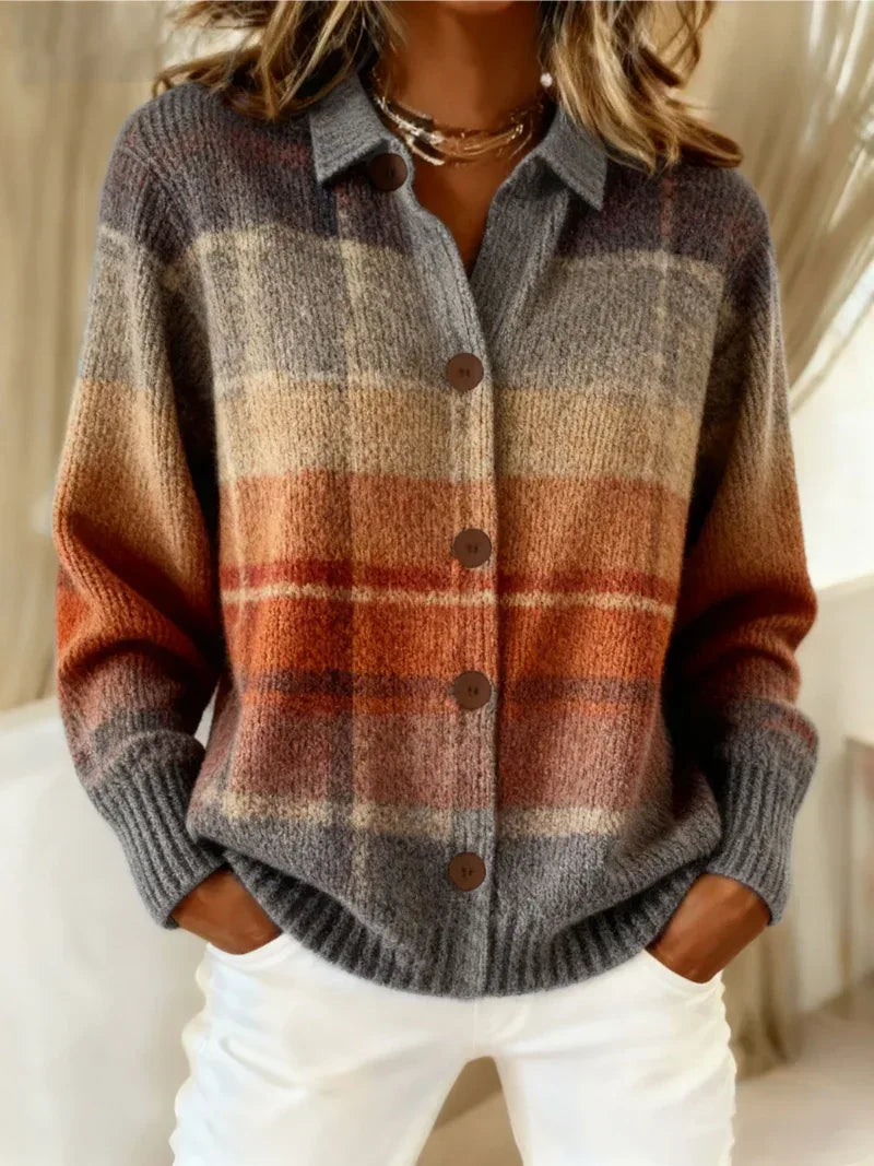Carla| Women's Casual Patchwork Cardigan - Sarah and Emma Portland