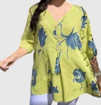 Isabel | Elegant Floral Print Blouse - Sarah and Emma Portland