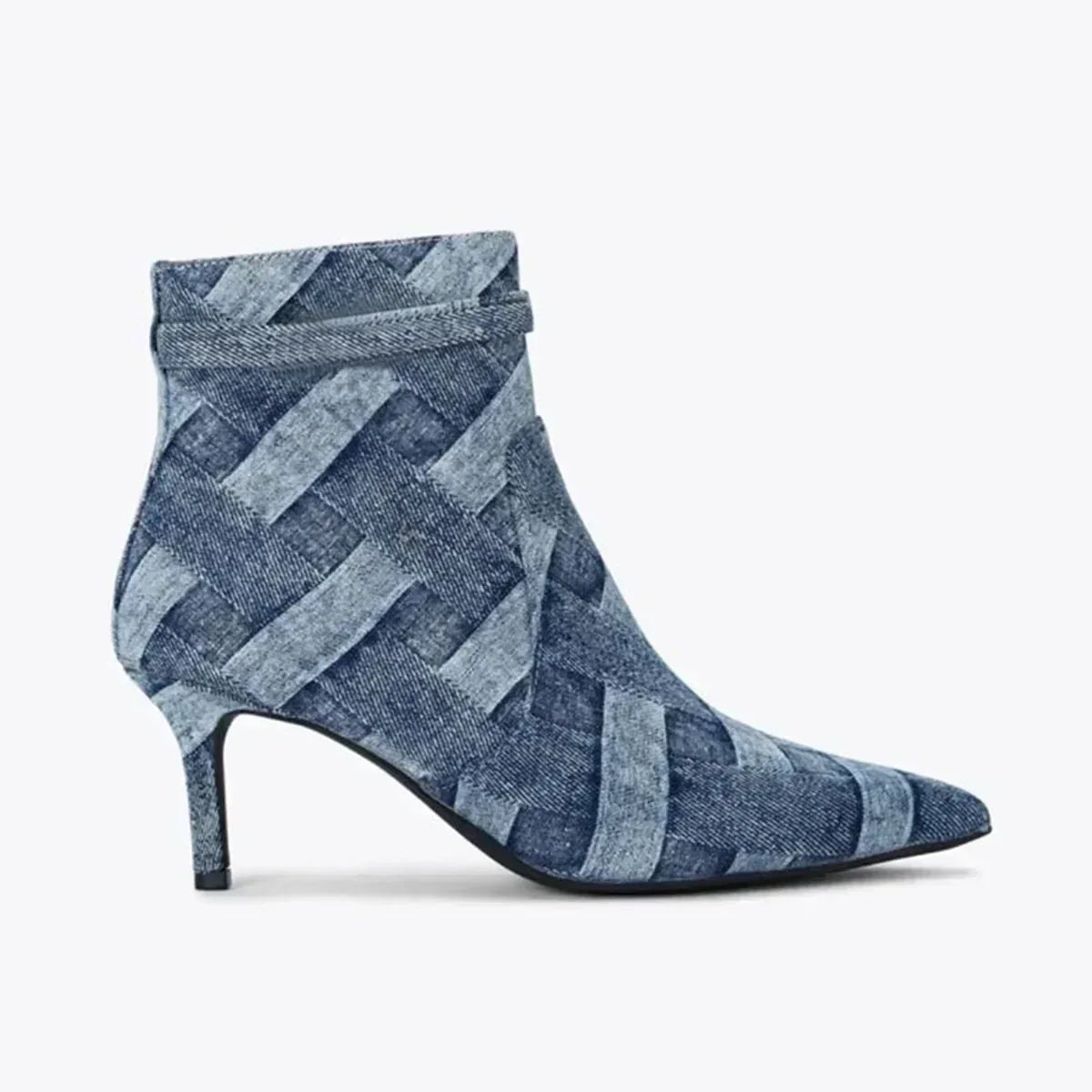 DANICA WOVEN DENIM HEELS - Sarah and Emma Portland