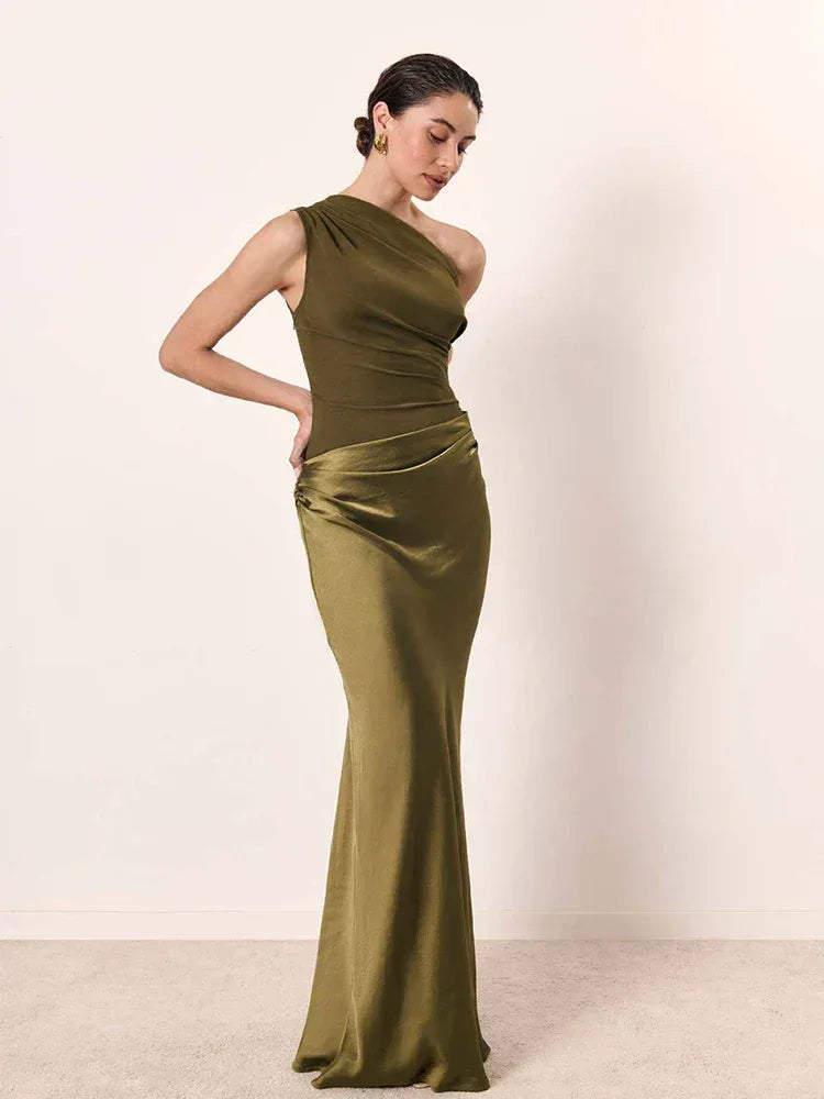 Ashley™  | Maxi Dress with a Guilt in Satin