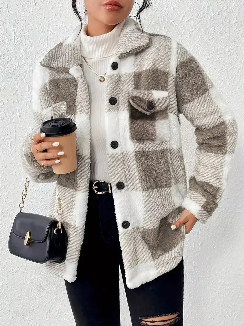 Martin | Stylish Plaid Fleece Jacket - Sarah and Emma Portland