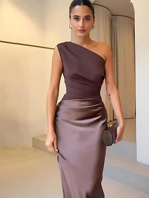 Ashley™  | Maxi Dress with a Guilt in Satin
