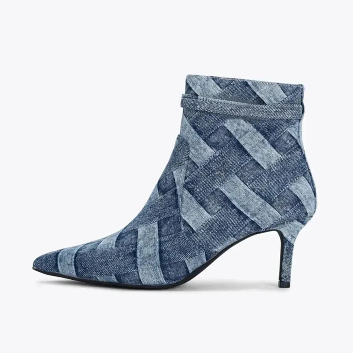 DANICA WOVEN DENIM HEELS - Sarah and Emma Portland