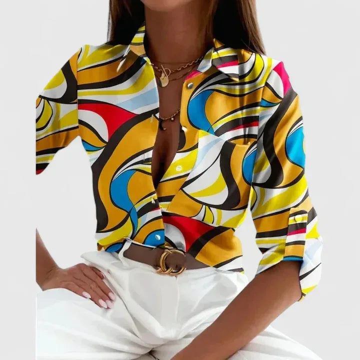 Lisette | Elegant Long Sleeve Blouse - Sarah and Emma Portland