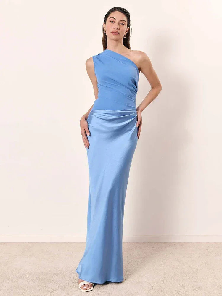 Ashley™  | Maxi Dress with a Guilt in Satin