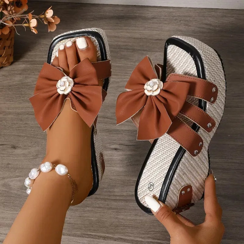 CATALINA BOW SLIDES - Sarah and Emma Portland