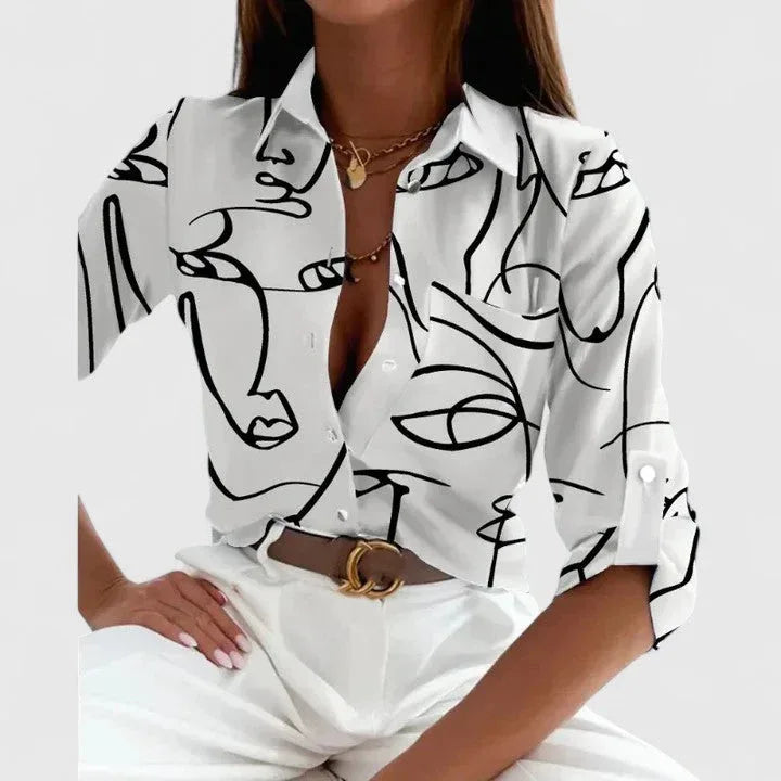 Lisette | Elegant Long Sleeve Blouse - Sarah and Emma Portland