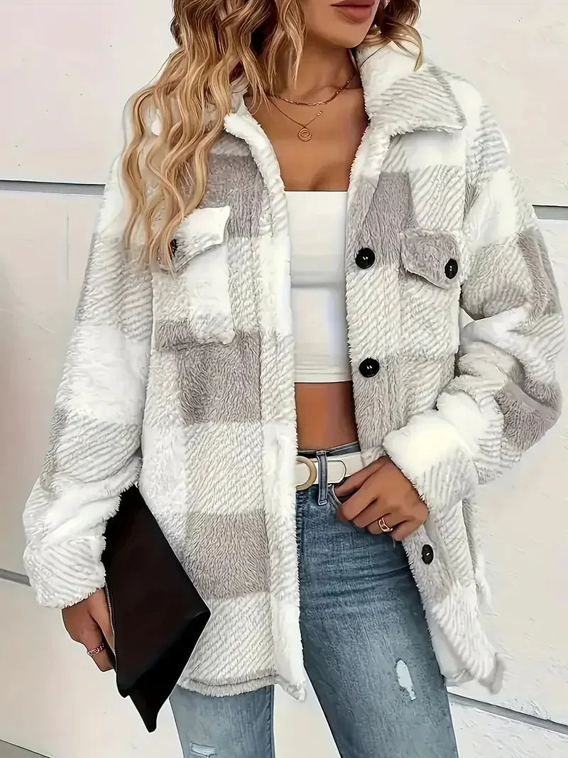 Martin | Stylish Plaid Fleece Jacket - Sarah and Emma Portland