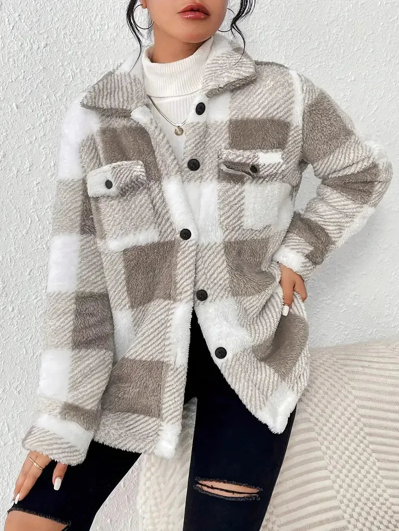 Martin | Stylish Plaid Fleece Jacket - Sarah and Emma Portland