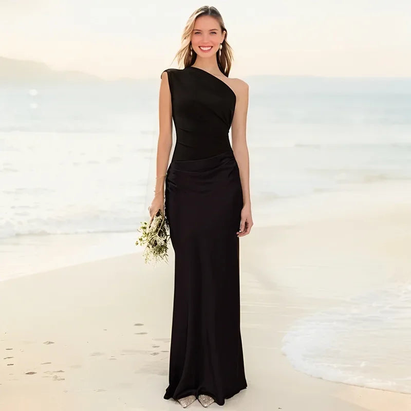 Ashley™  | Maxi Dress with a Guilt in Satin