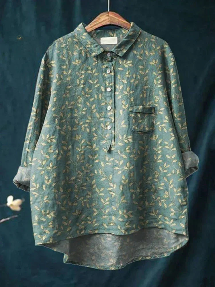 Lina | Vibrant Floral Embroidered Shirt - Sarah and Emma Portland