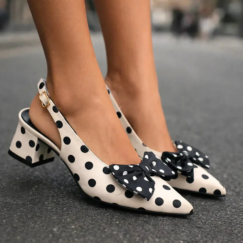 AMARA POLKA-BOW HEELS - Sarah and Emma Portland