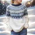 Elin – Winter Sweater with Nordic Shoulder Pattern - Sarah and Emma Portland