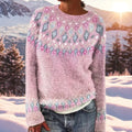 Elizabeth - Soft Knit Sweater with Traditional Woven Shoulder Detail - Sarah and Emma Portland
