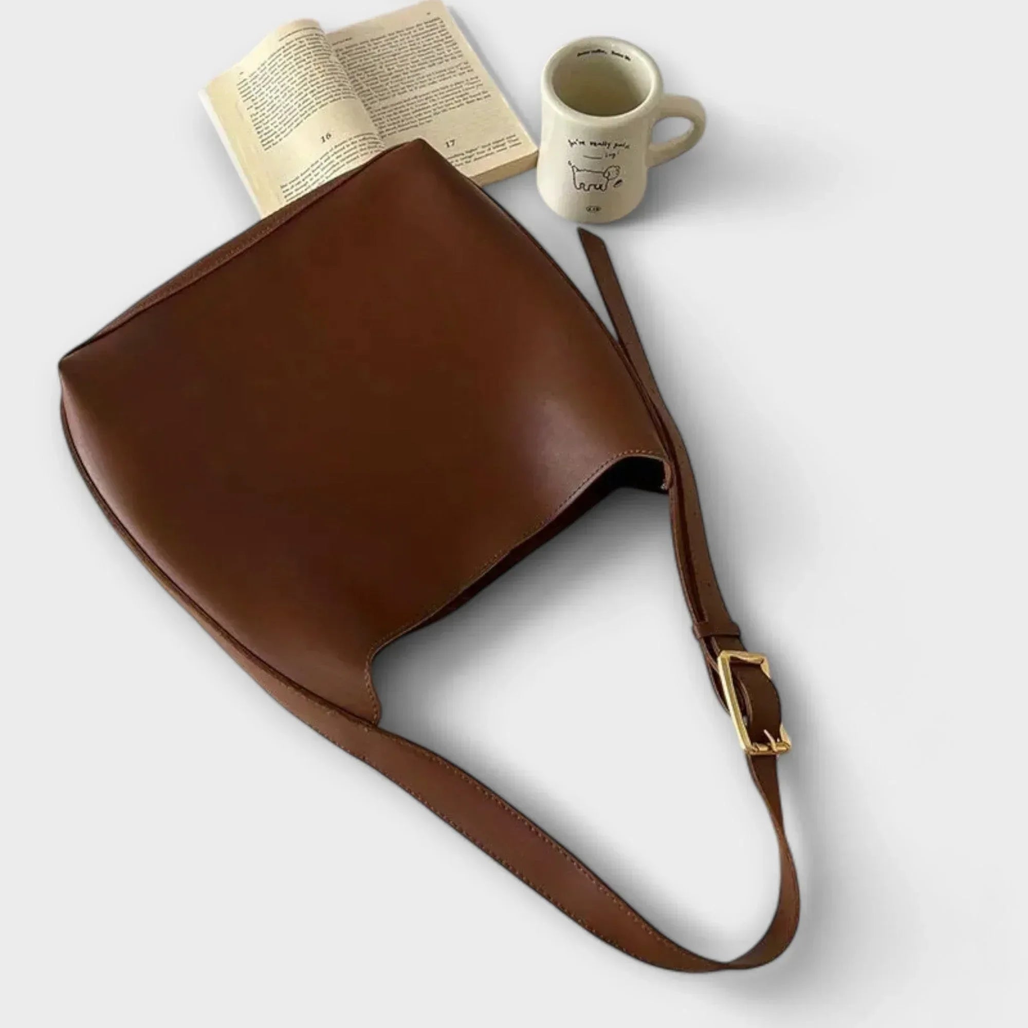 Calista – Elegant Leather Shoulder Bag - Sarah and Emma Portland