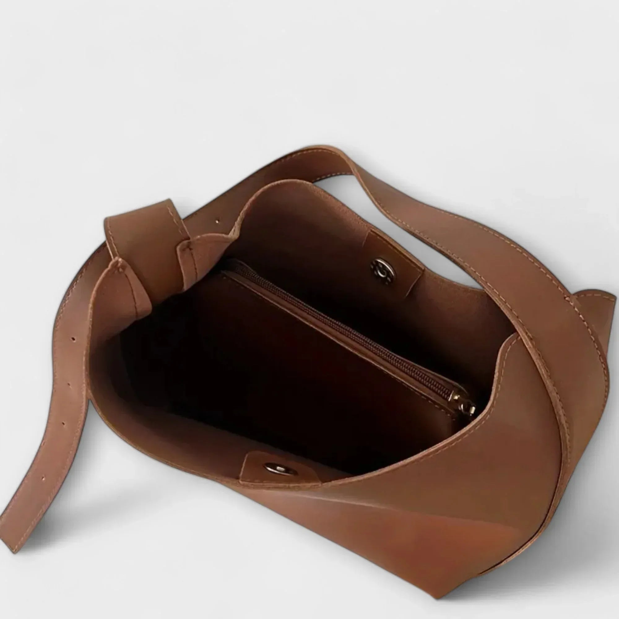 Calista – Elegant Leather Shoulder Bag - Sarah and Emma Portland