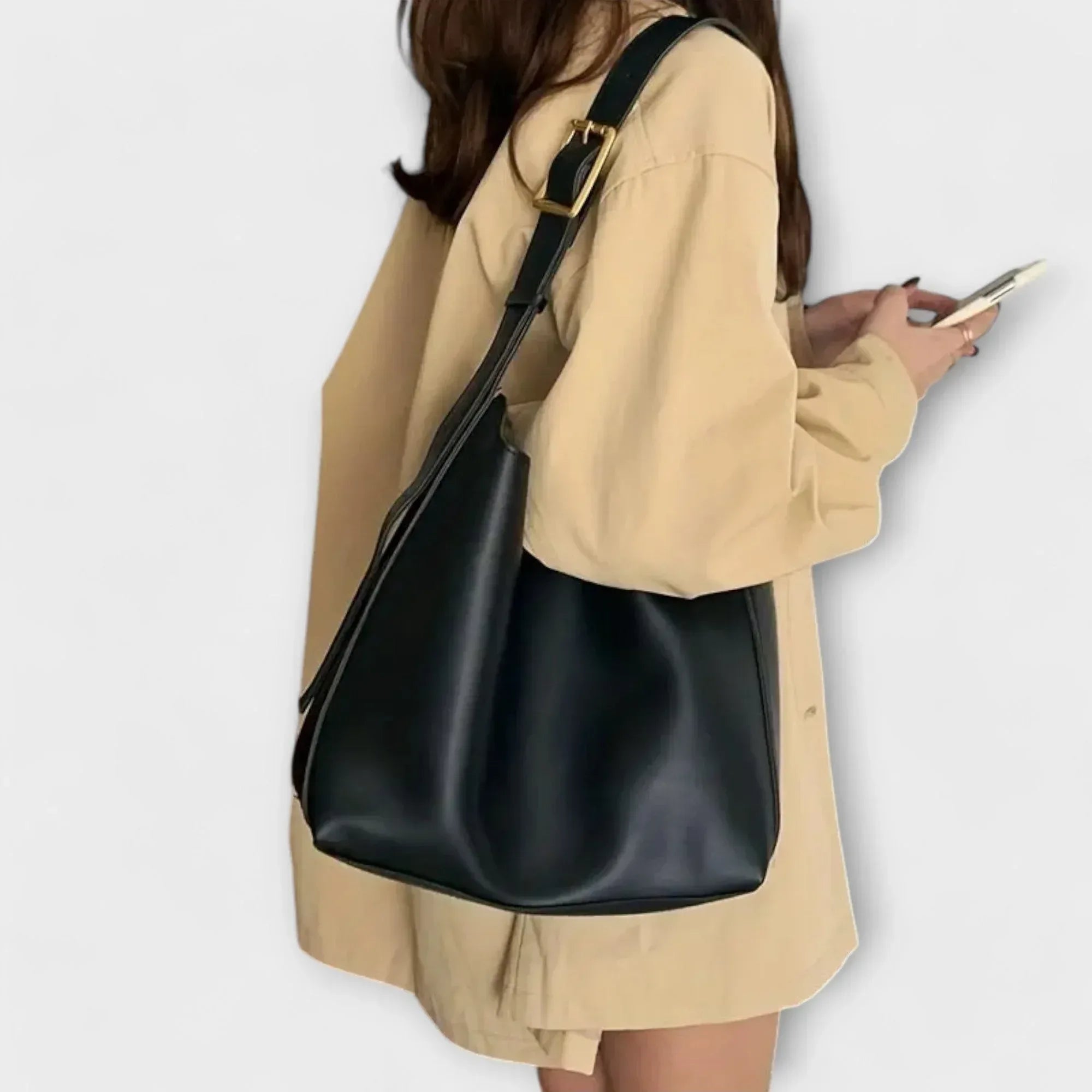 Calista – Elegant Leather Shoulder Bag - Sarah and Emma Portland
