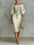 Joelle™ Off Shoulder Floral Dress - Sarah and Emma Portland