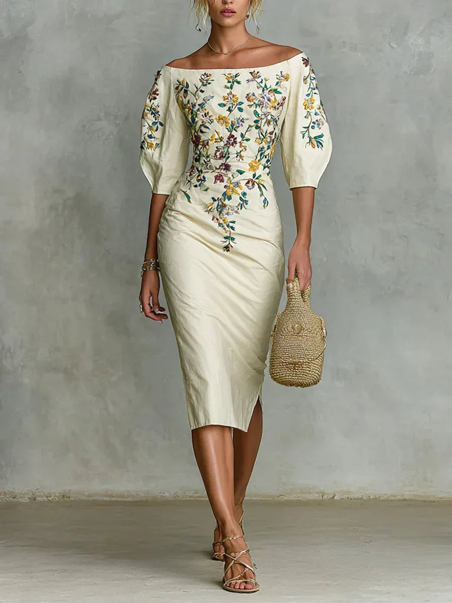 Joelle™ Off Shoulder Floral Dress - Sarah and Emma Portland