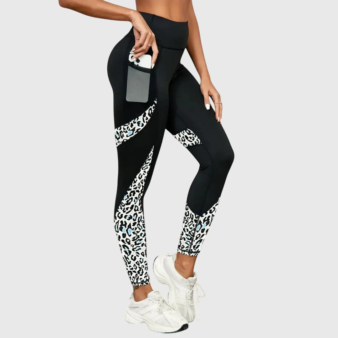 High-Waisted Leopard Print Training Pants - Sarah and Emma Portland