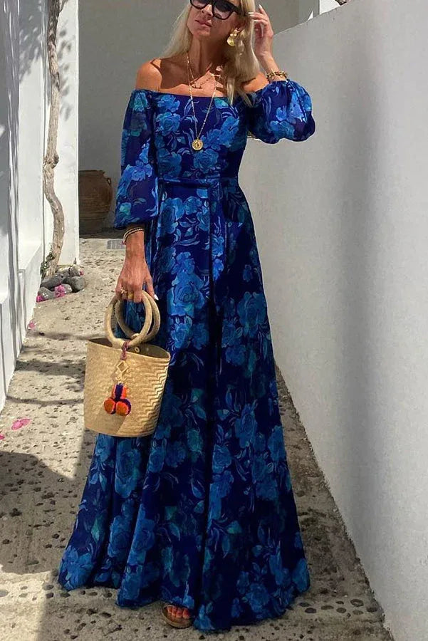 Francesca™  | Long dress with floral print