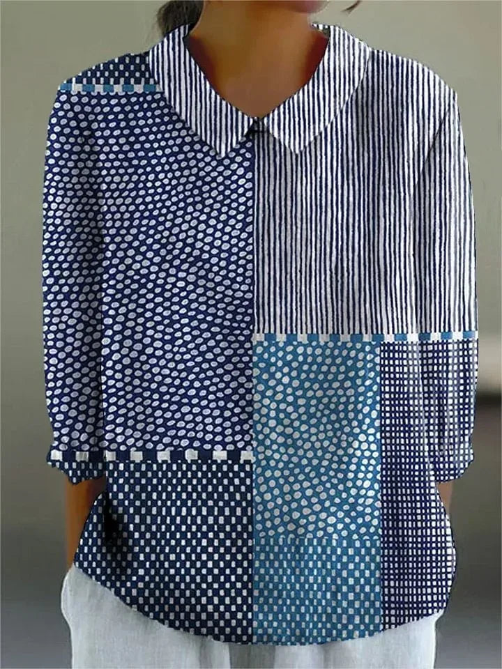 Elle | Vintage Colorful Blouse - Sarah and Emma Portland