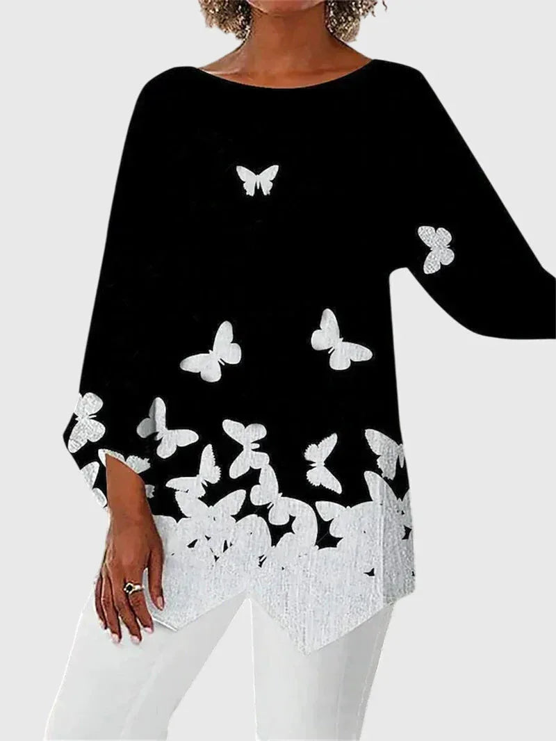 Alayah™ | Elegant Crew Neck Top - Sarah and Emma Portland