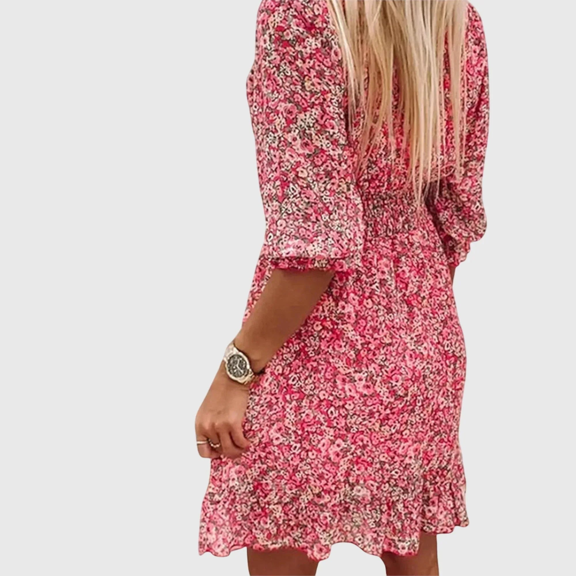 Elisa™ | Floral Puff Sleeve Dress - Sarah and Emma Portland