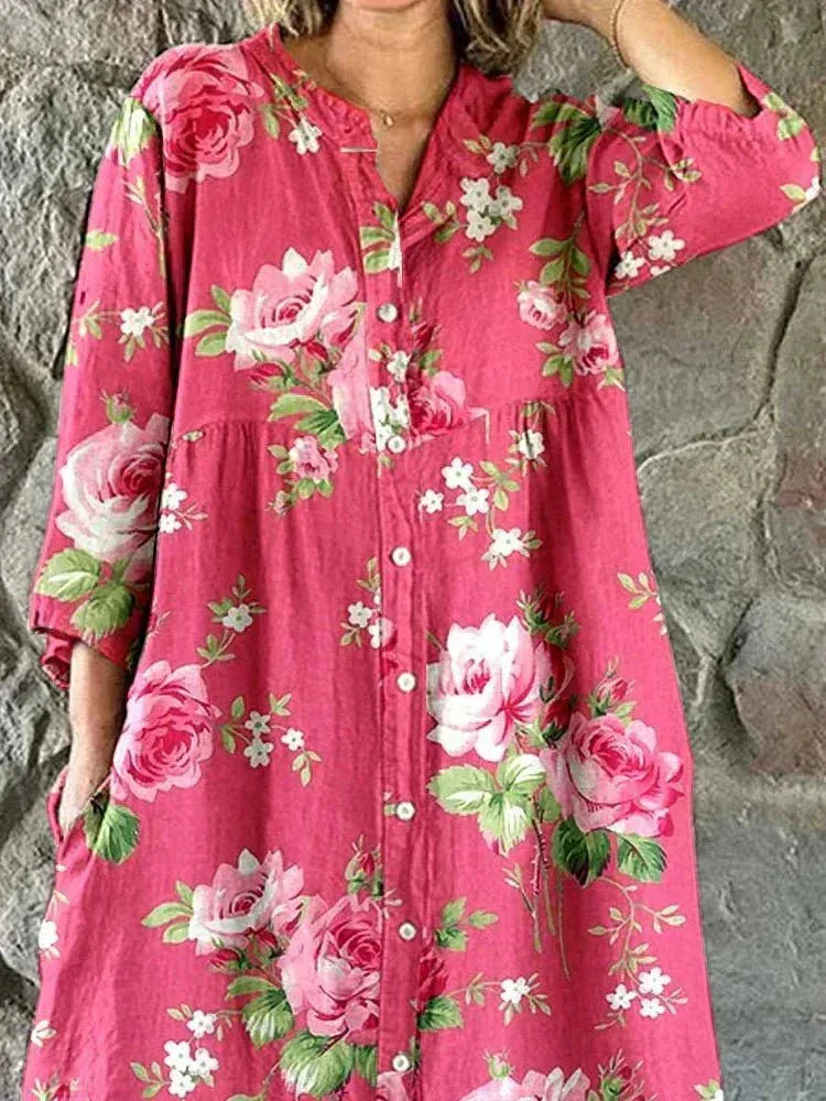 Maddie | Art Floral Dress - Sarah and Emma Portland