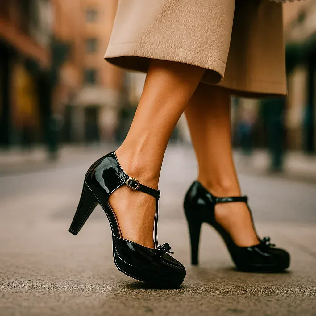 BELLA BOW-TIE HEELS - Sarah and Emma Portland