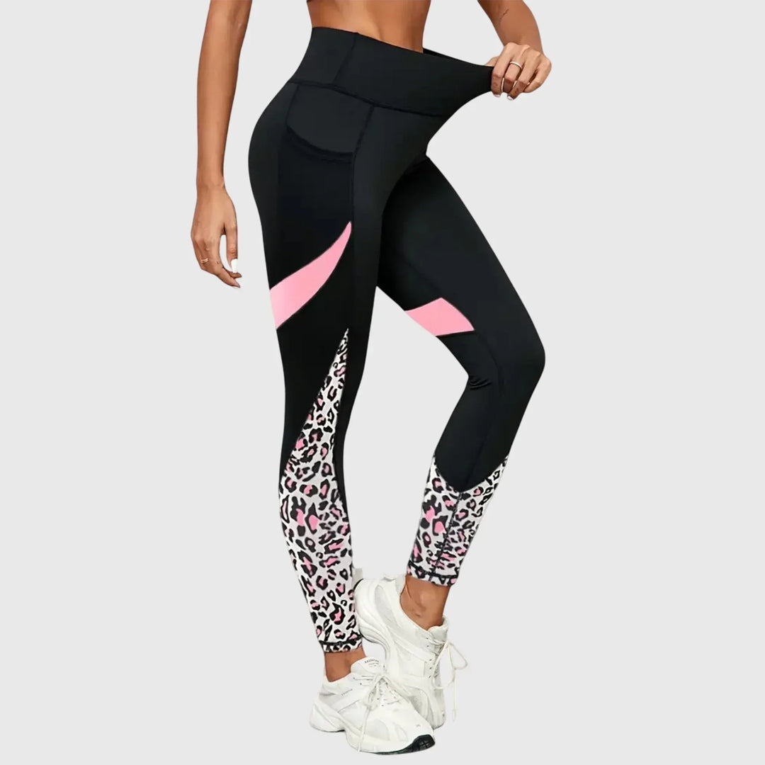 High-Waisted Leopard Print Training Pants - Sarah and Emma Portland