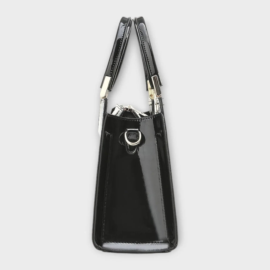 Madison - Glossy Crocodile Pattern Handbag - Sarah and Emma Portland