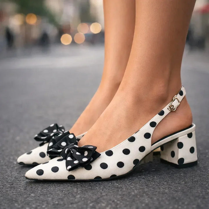 AMARA POLKA-BOW HEELS - Sarah and Emma Portland